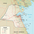 Map of Kuwait